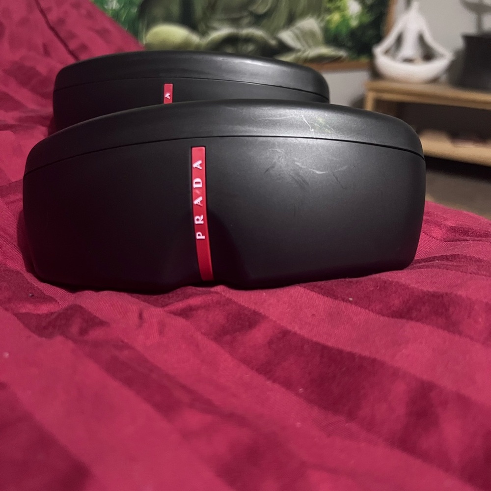 Prada Black and Red Sunglasses Case